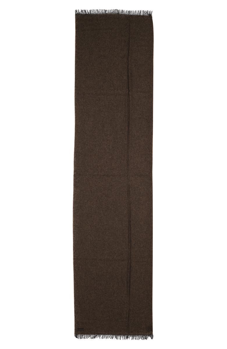 Canali Textured Cashmere Scarf, Alternate, color, Brown