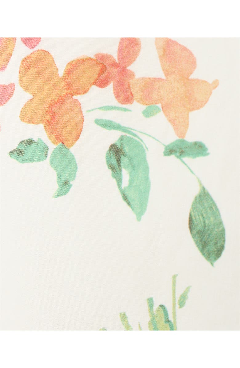 MANGO Floral Cotton Crop Tank, Alternate, color, Off White