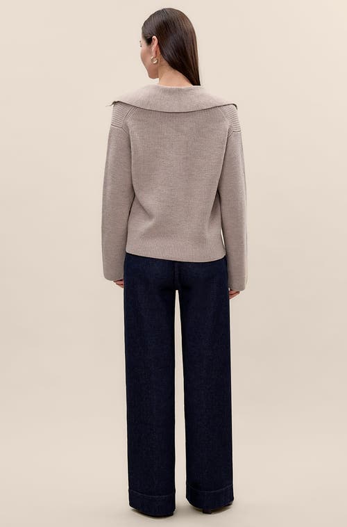 Rebecca Taylor Giselle Knit Sweater In Gray