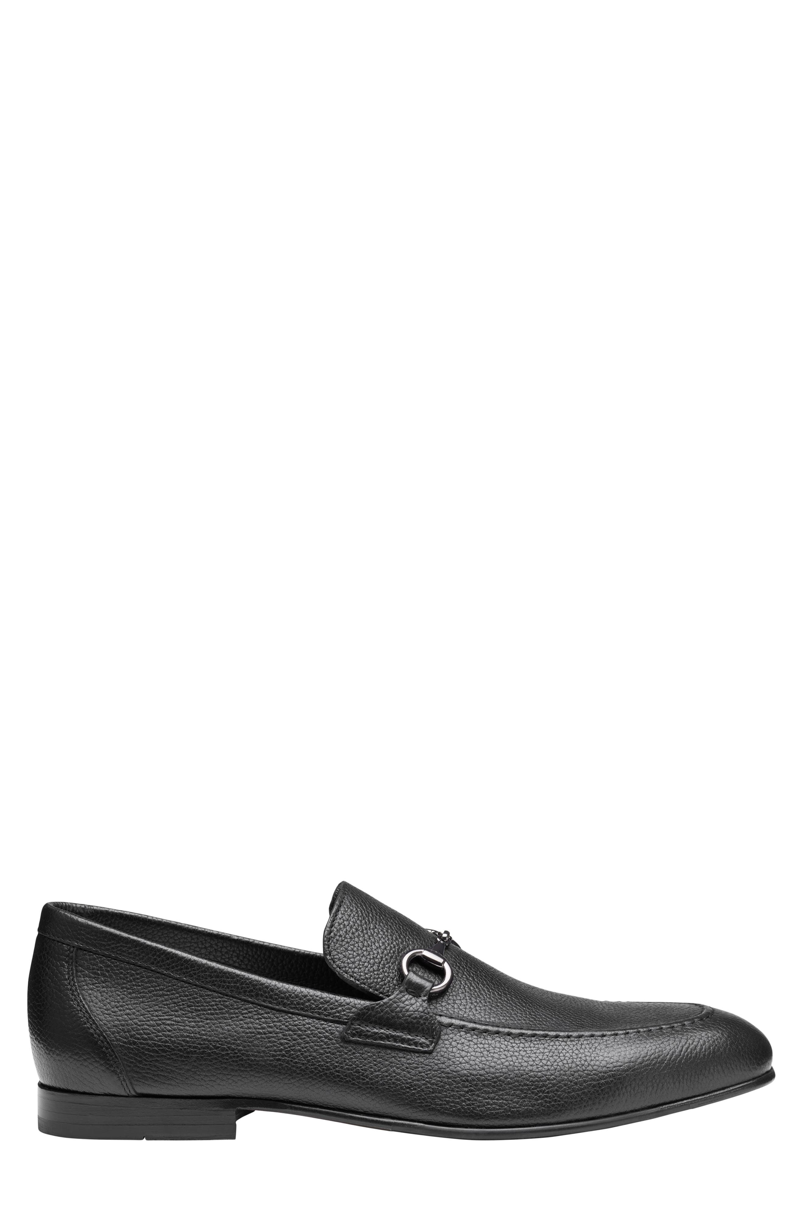 Johnston & Murphy Higgins Bit Loafer, Alternate, color, Black Full Grain