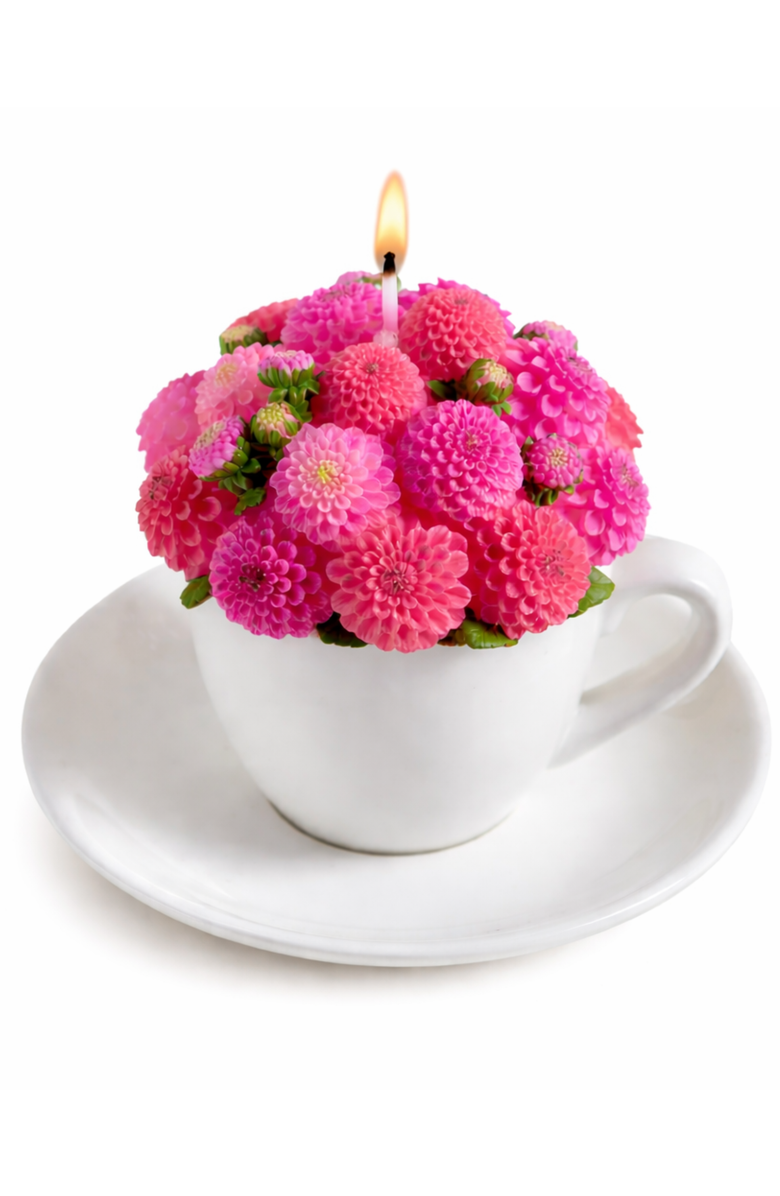 Southlake gifts Dahlia Bouquet Aromatherapy Candle, Main, color, Rose Red