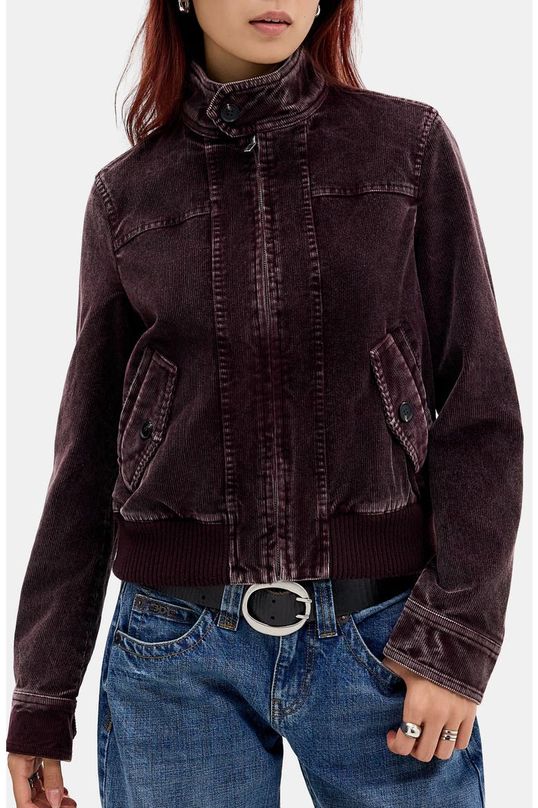 Roxy Corduroy Jacket, Main, color, WINE