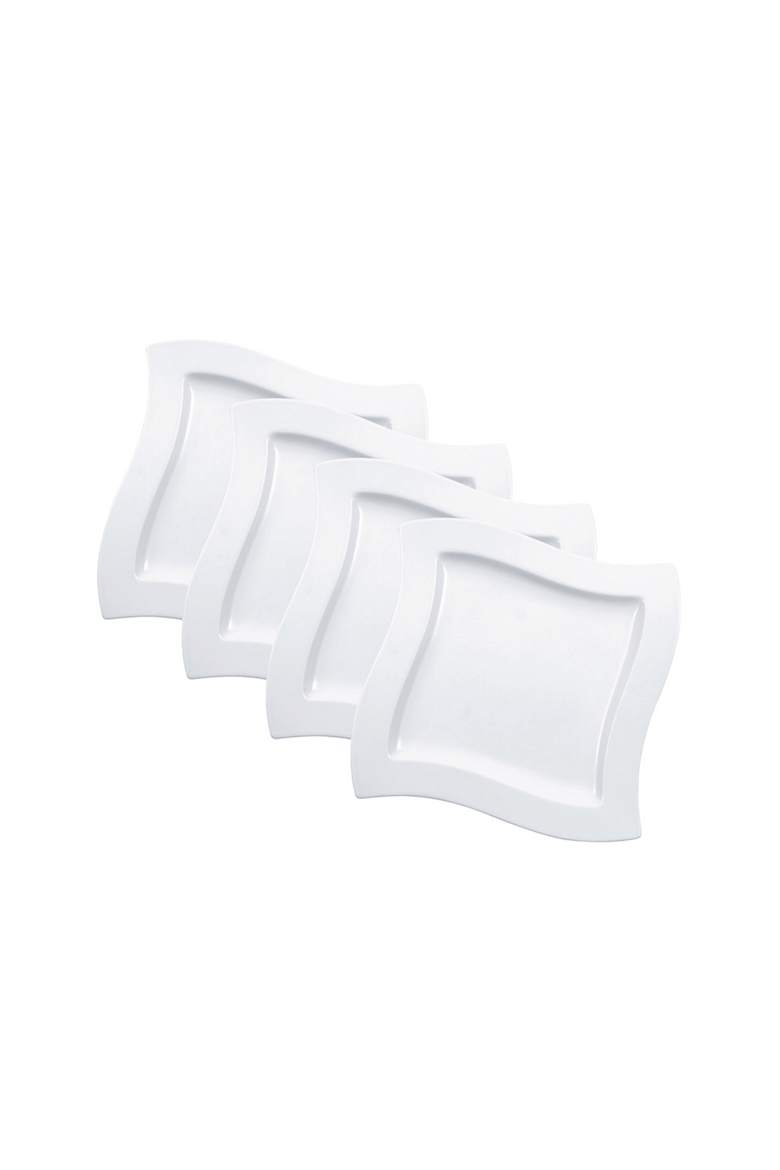 NewWave Dinner Plate Set of 4, Main, color, white