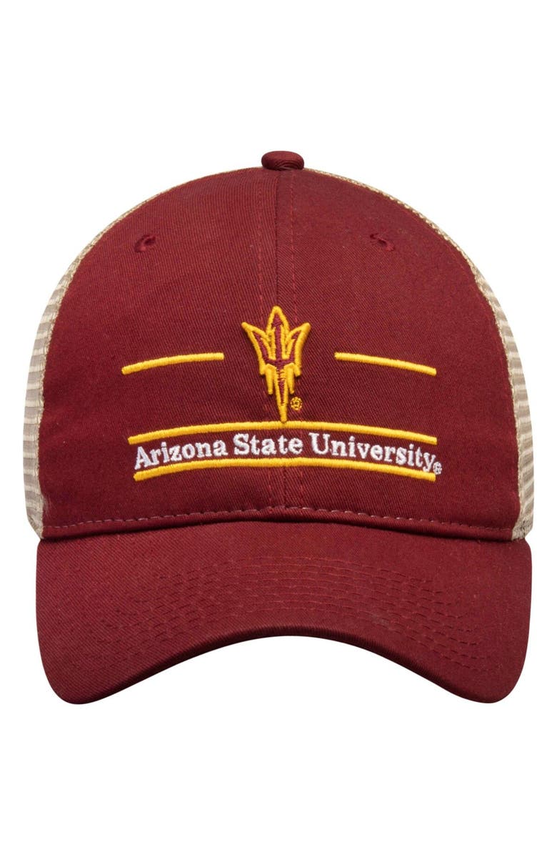 THE GAME Men's The Game Maroon Arizona State Sun Devils Split Bar Trucker Adjustable Hat, Alternate, color, 
