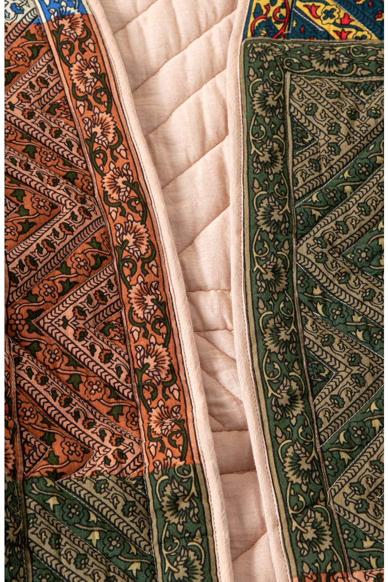 Kantha Quilted House Coat, Alternate, color, Multi