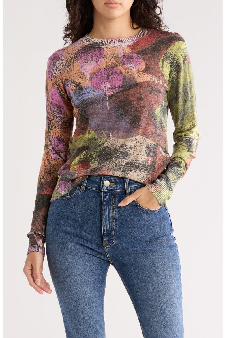 Thin Gauge Crewneck Sweater, Main, color, PINK