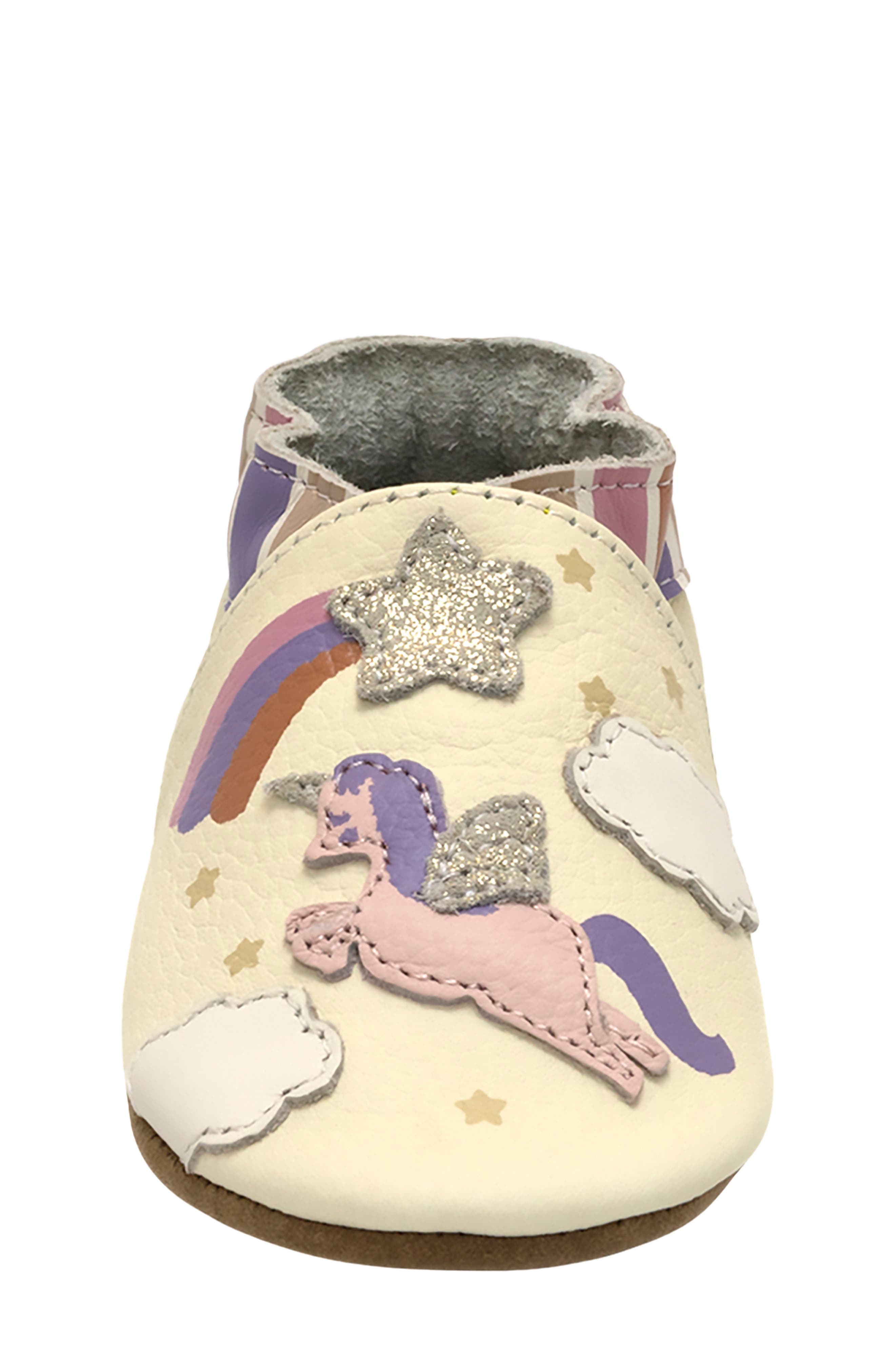 Born to Shine Leather Crib Shoes, Alternate, color, IVORY
