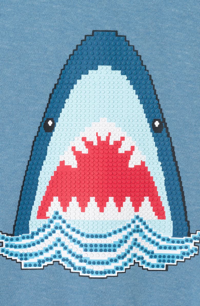 Andy & Evan Kids' Shark Sweatshirt & Sweatshorts Set, Alternate, color, 