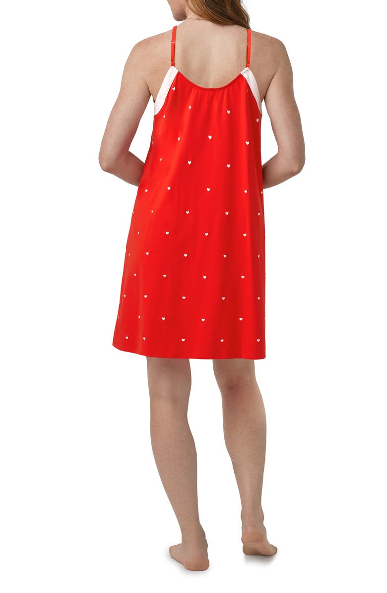 BedHead Pajamas Heart Print Stretch Organic Cotton Chemise, Alternate, color, 