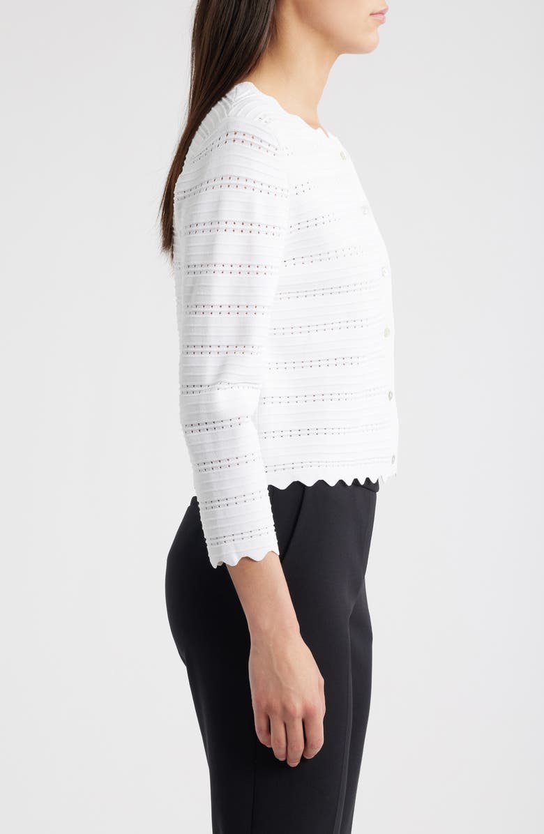 Elie Tahari The Alessandra Pointelle Cardigan, Alternate, color, 