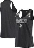 New Era Women's New Era Heathered Black Brooklyn Nets Scoop-Neck Racerback Tank Top