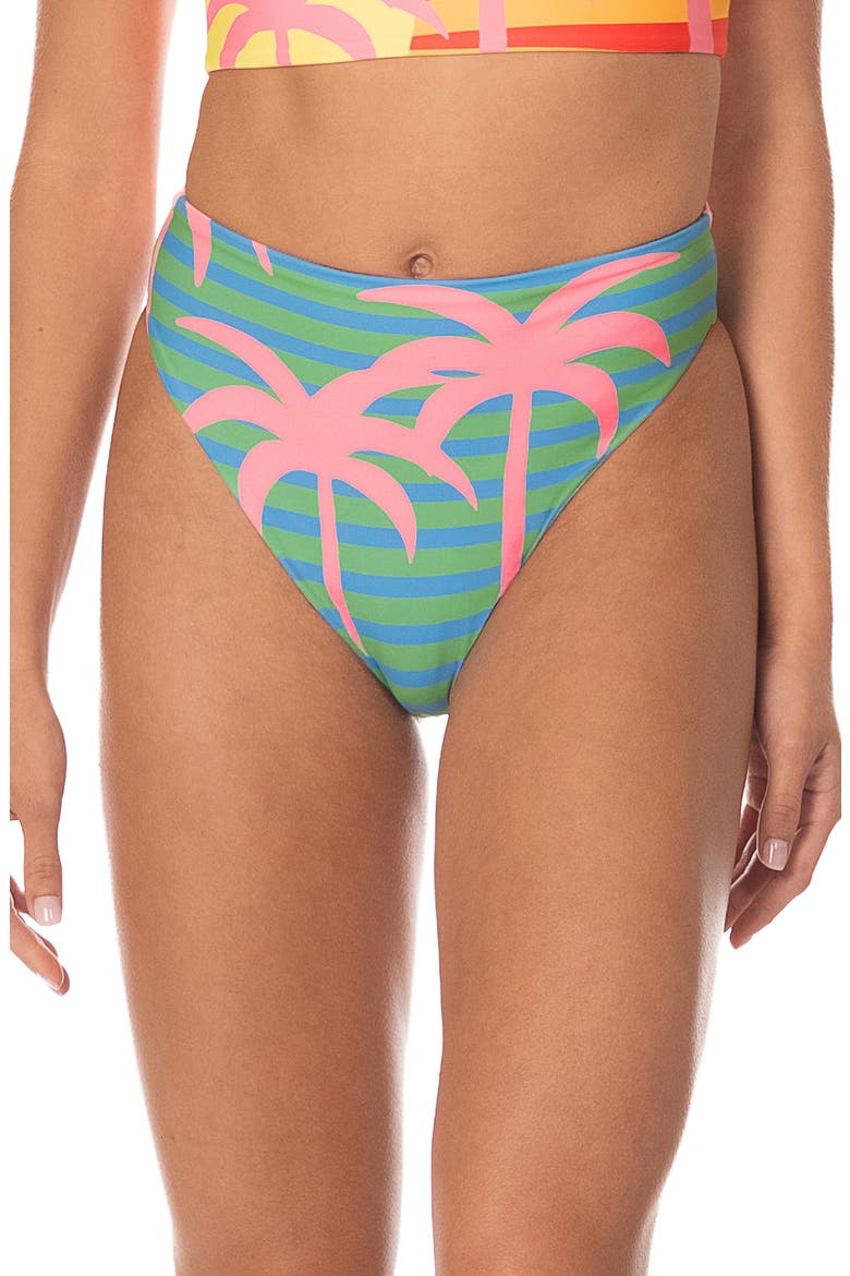 Jungle Sway Sully Reversible Bikini Bottoms, Main, color, OPEN GREEN