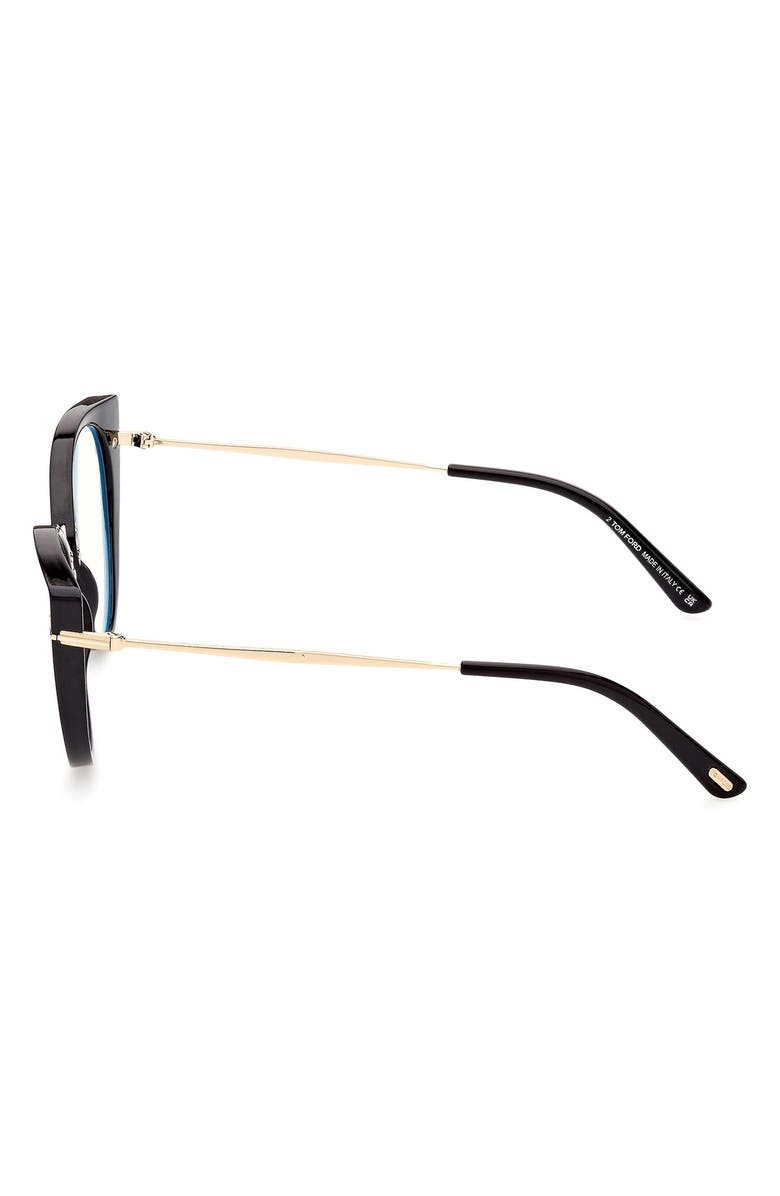 TOM FORD 54mm Blue Light Blocking Cat Eye Glasses, Alternate, color, 