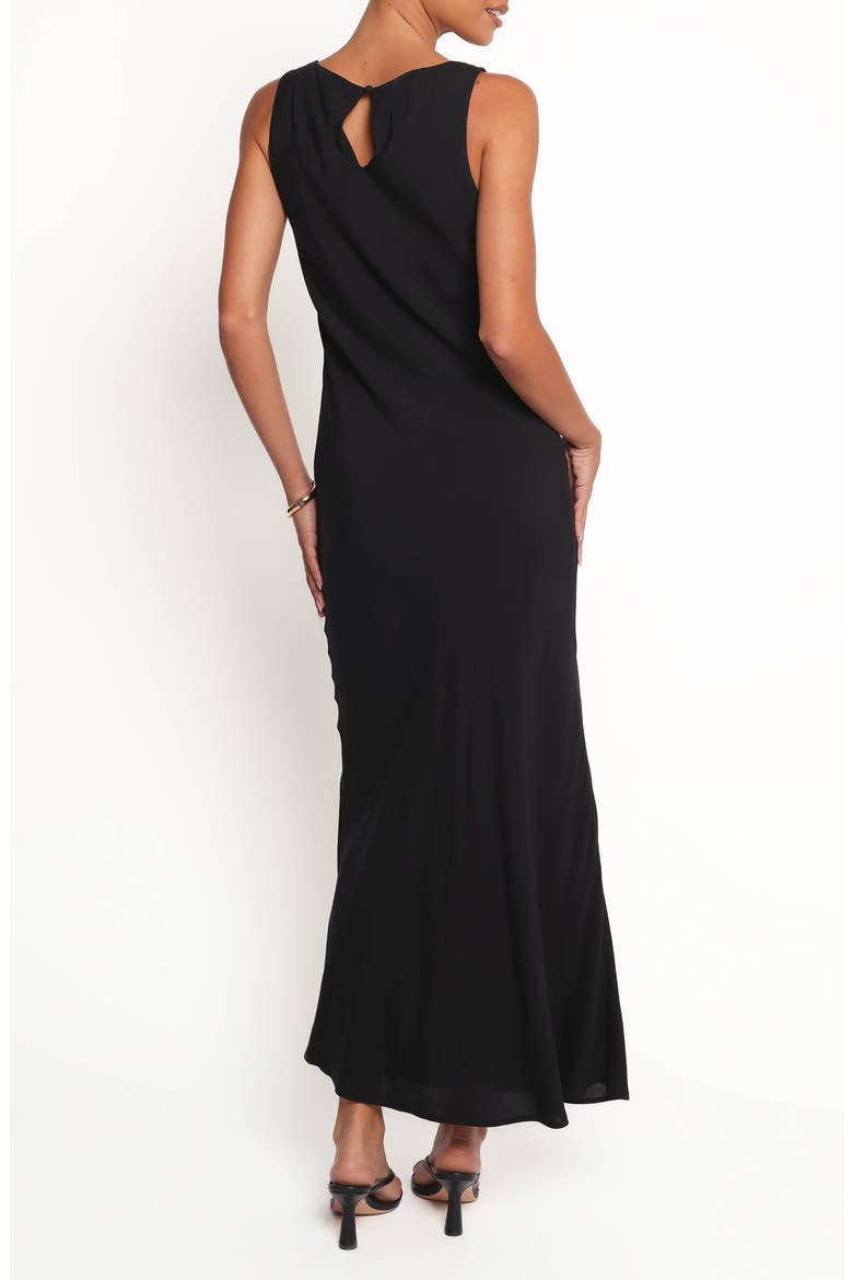 Flavia Stripe Maxi Slipdress, Alternate, color, BLACK