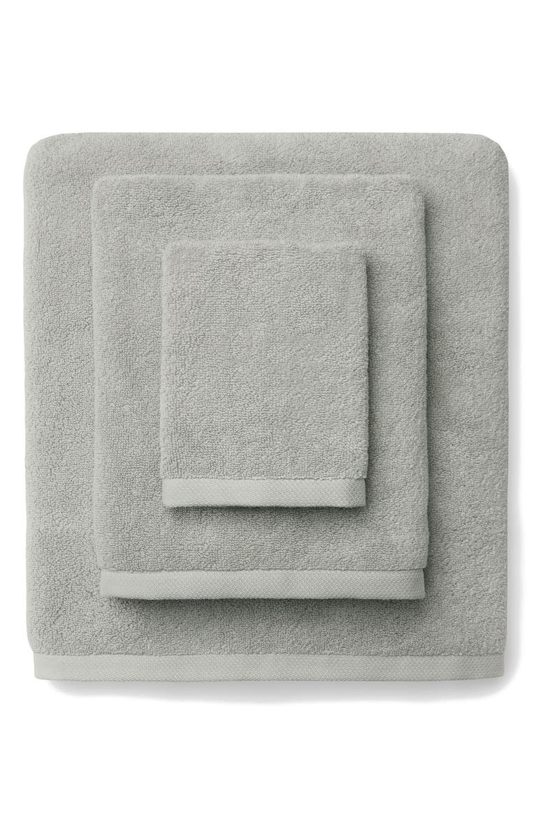 SFERRA Cielo Cotton Bath Towel, Alternate, color, Platinum