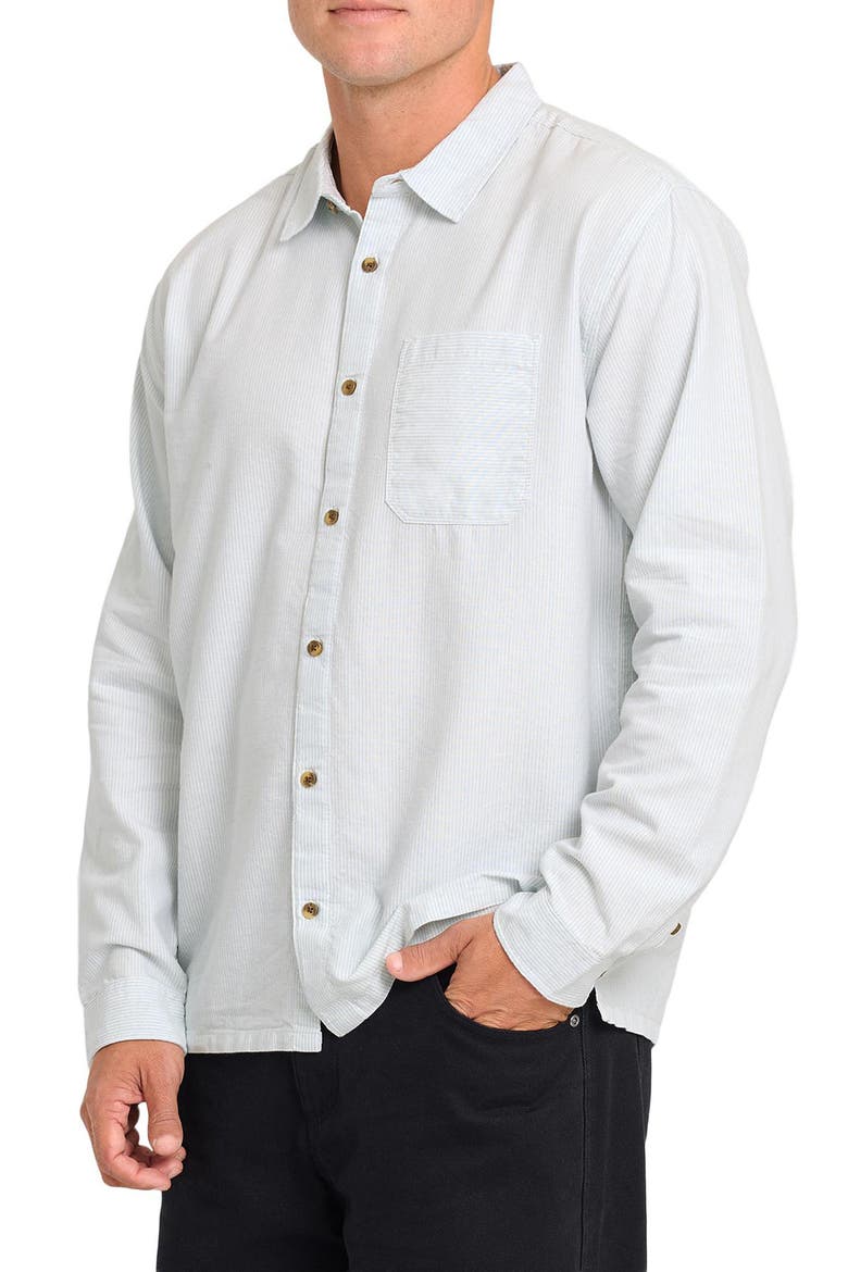 Garage Post Up Pinstripe Cotton Button-Down Shirt, Alternate, color, BLUE SMOKE