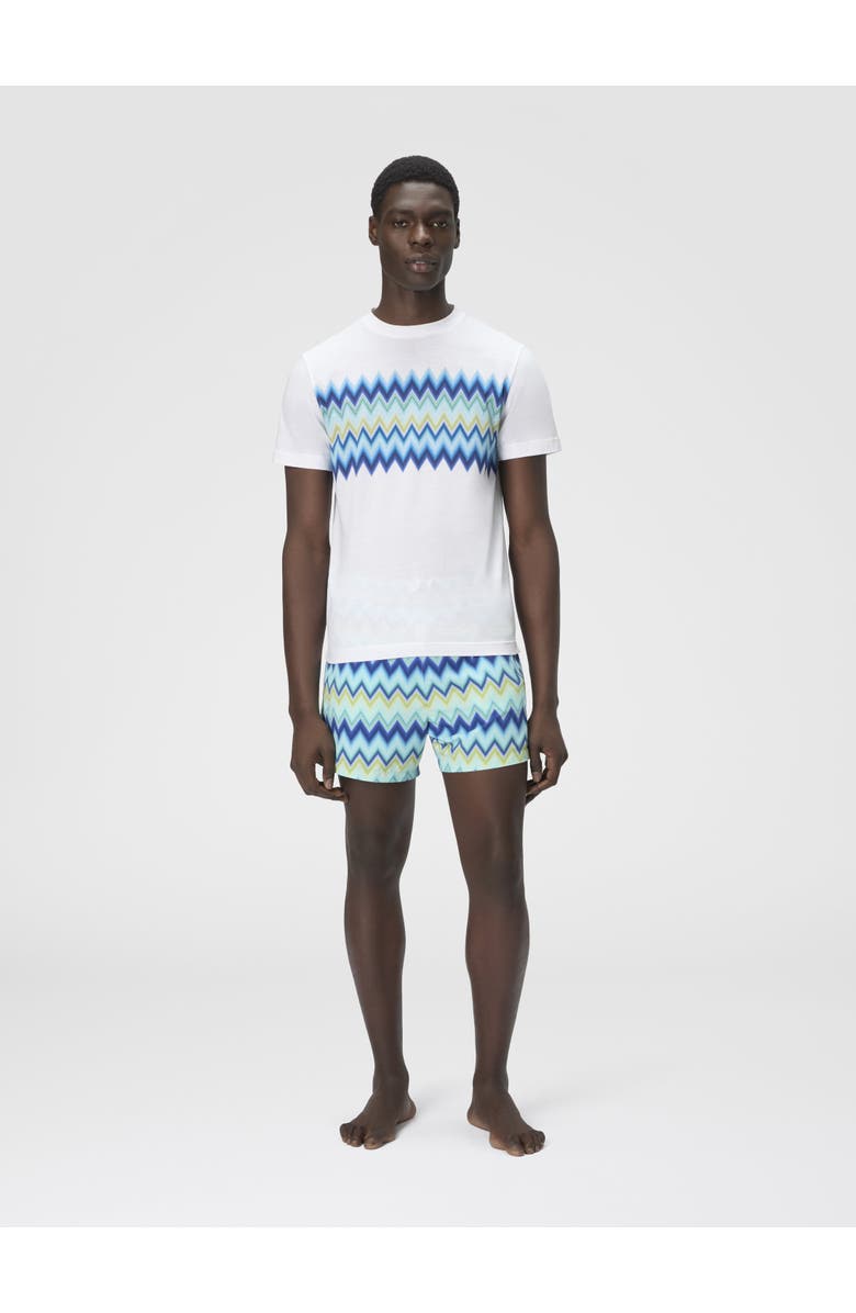 Missoni Short Sleeve T-shirt With Zigzag Insert, Alternate, color, Multicoloured