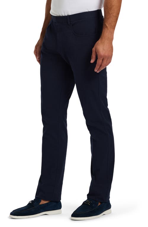Robert Graham Rayburn Jacquard Straight Leg Pants In Navy