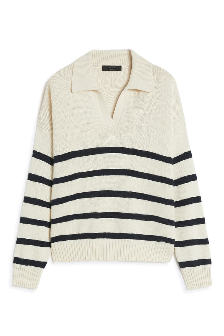 Panfilo Stripe Polo Sweater, Alternate, color, NAVY