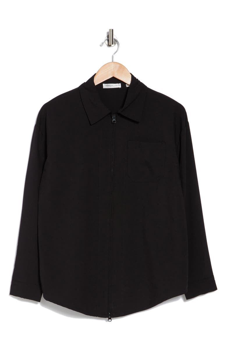 PATRIZIA LUCA Zip Boxy Tunic, Alternate, color, Black