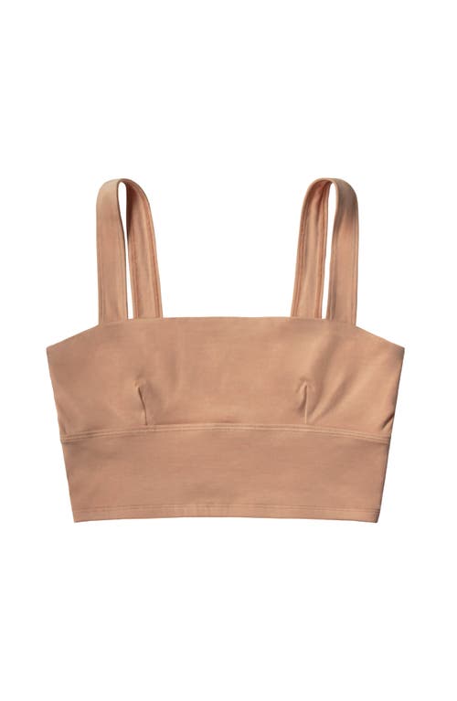 Proclaim Square Neck Ultra Soft Longline Bralette In Medium Nude