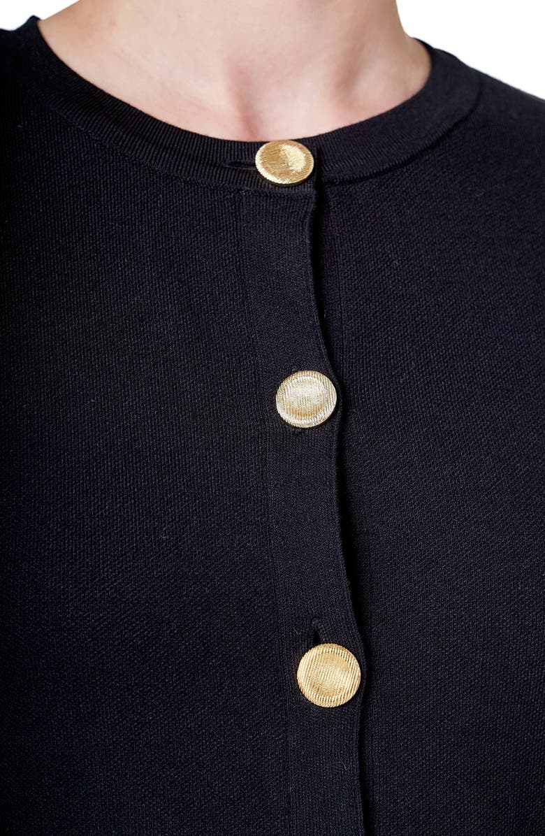 Endless Rose Short Sleeve Cardigan, Alternate, color, Black