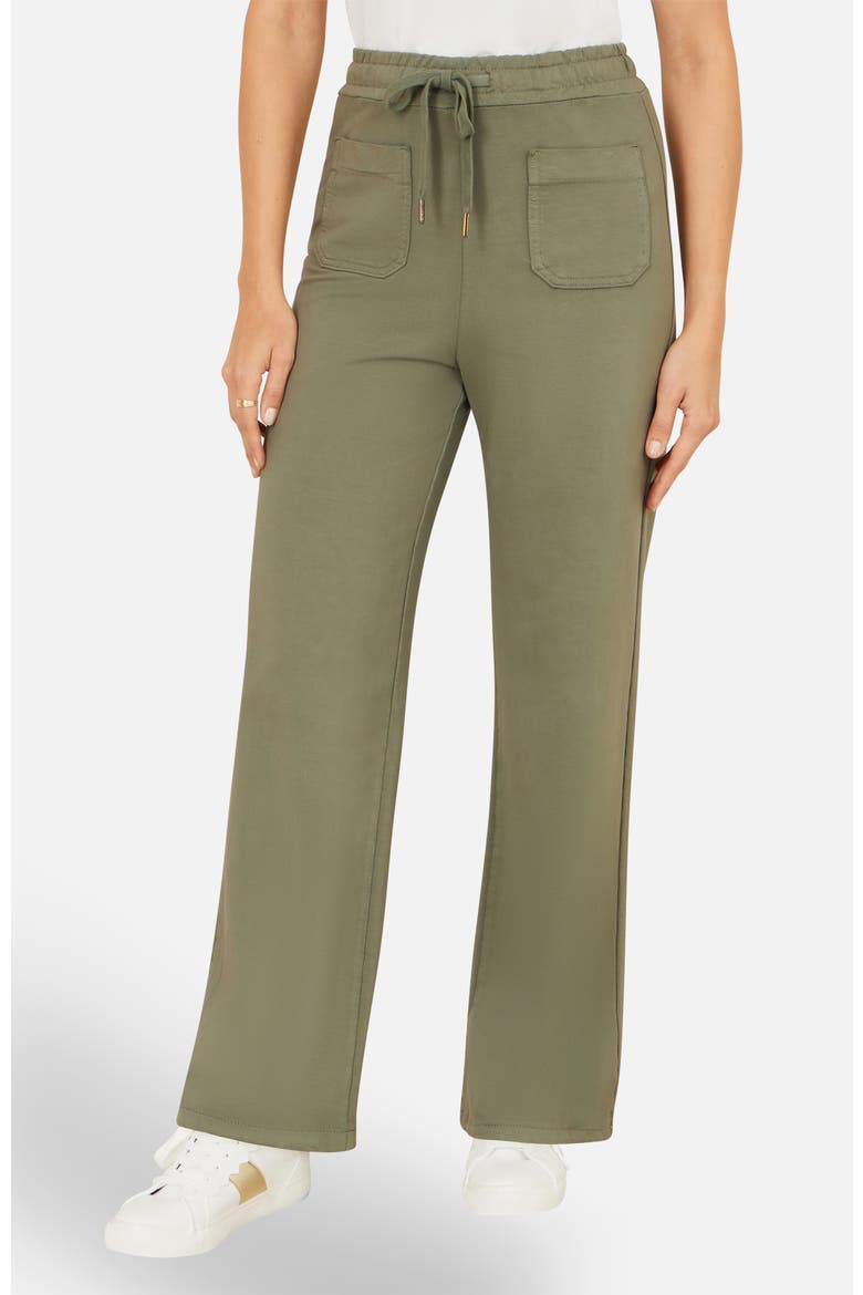 Relaxed Stretch Wide Leg Trousers, Main, color, Khaki