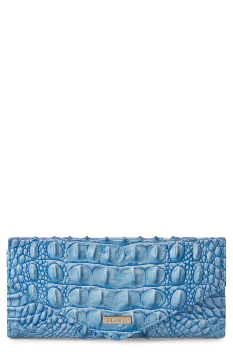 Veronica Croc Embossed Leather Wallet