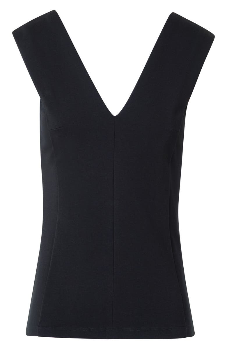 Akris punto Sleeveless Double Face Fitted Top, Alternate, color, Black