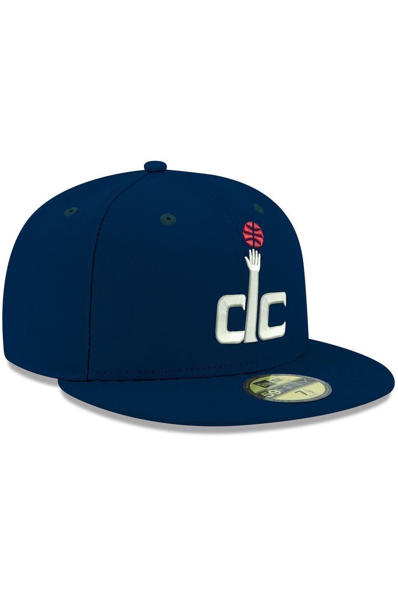 Men's New Era Navy Washington Wizards Official Team Color 59FIFTY Fitted Hat, Alternate, color, NAVY