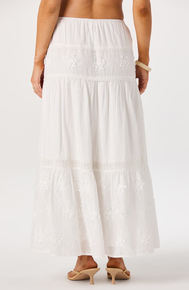 ASTR the Label Gwyn Embroidered Maxi Skirt, Alternate, color, White