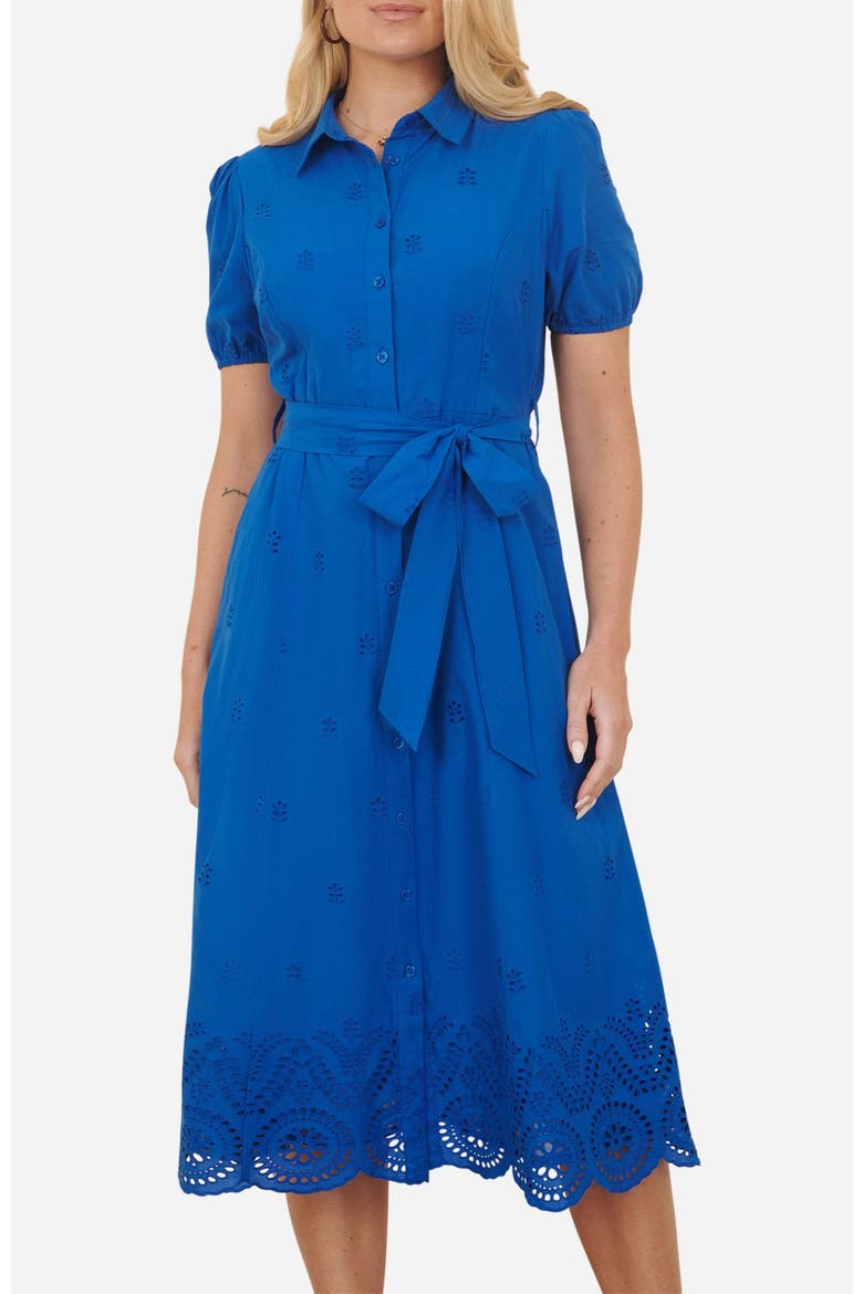 Cotton Shirt Midi Dress, Alternate, color, Blue