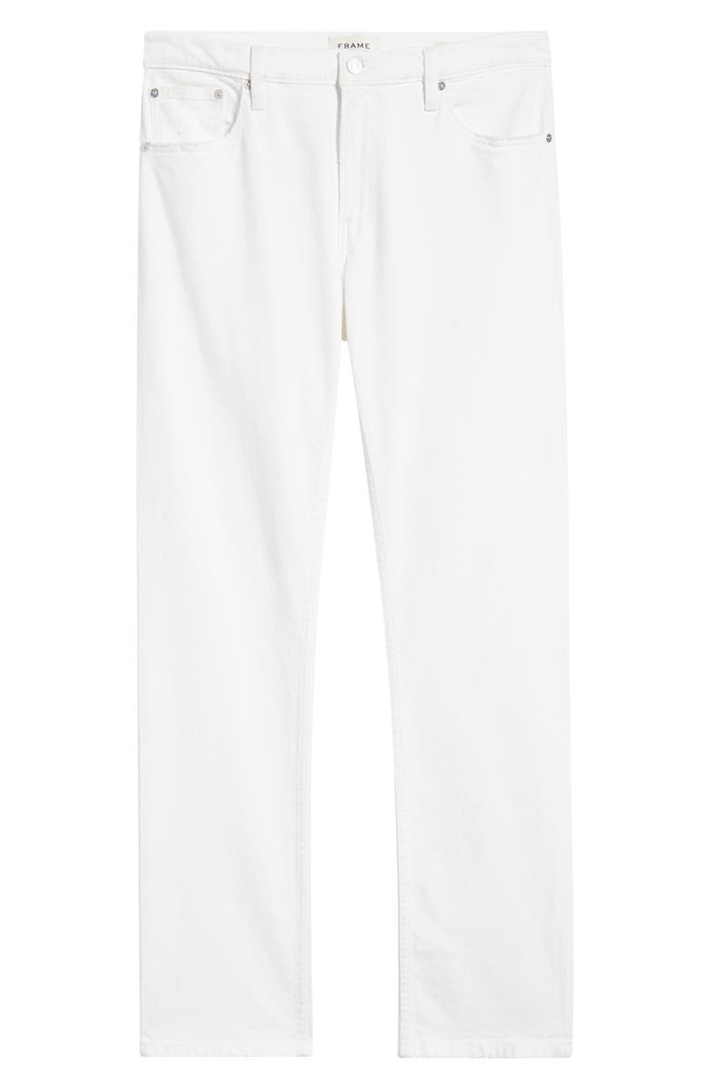 FRAME Modern Straight Leg Jeans, Alternate, color, White Grind