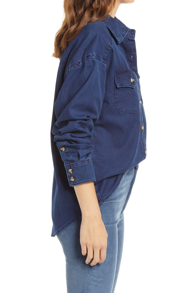 Lee Frontier Western Button Front Denim Shirt, Alternate, color,