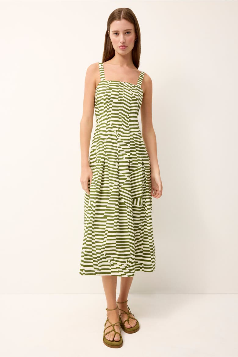 Dixon Dress, Main, color, Green Stripe