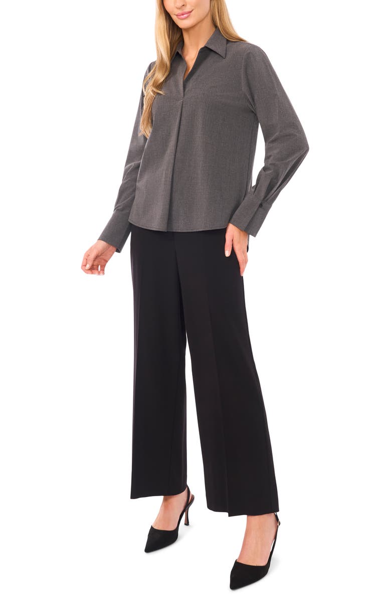 Halogen<sup>®</sup> Woven Shirt, Alternate, color, Medium Heather Grey