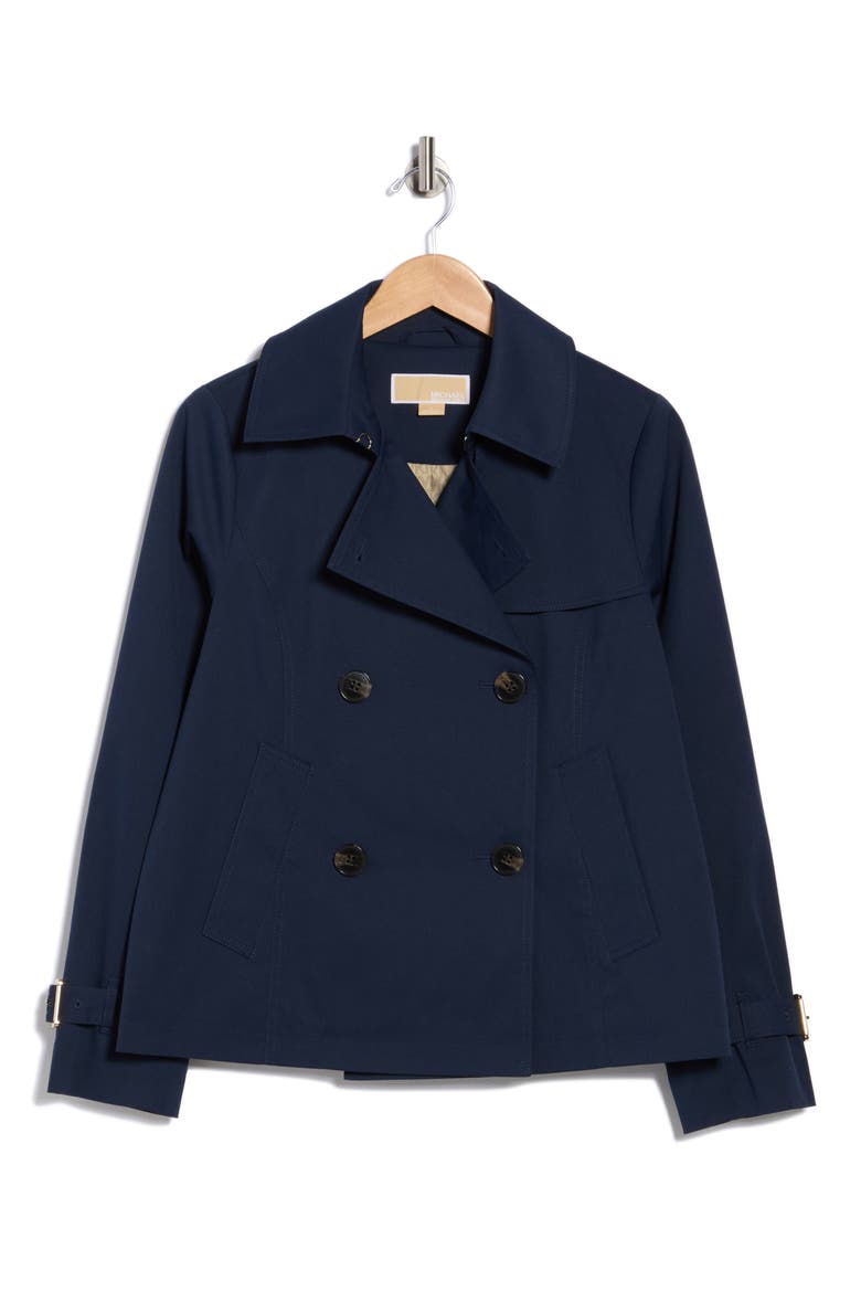 Short Trench Coat, Alternate, color, MIDNIGHT