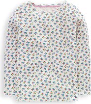 Mini Boden Kids' Floral Pointelle T-Shirt
