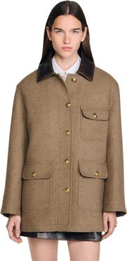 SANDRO Tweed coat