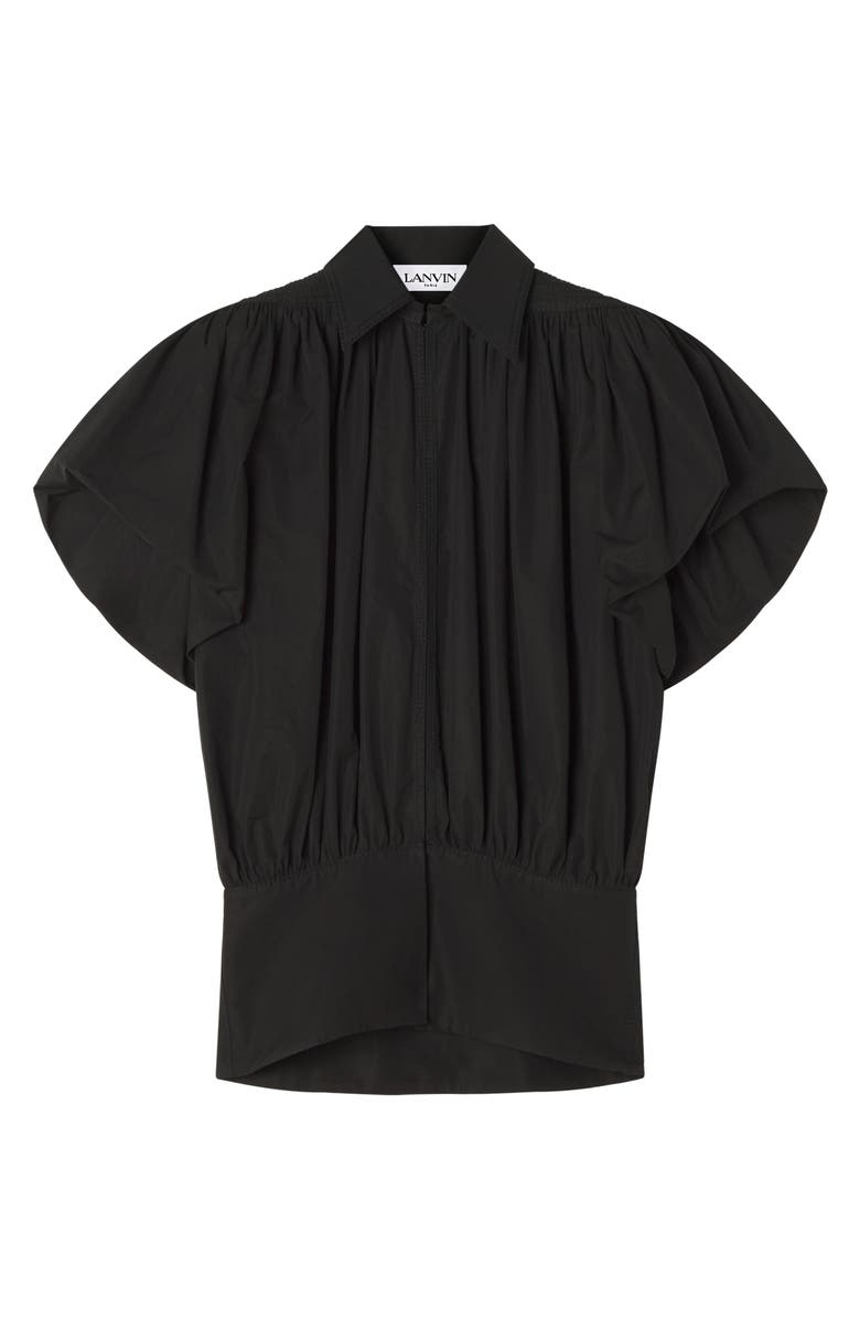 Lanvin Cotton Popelin Top, Main, color, Black