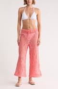 La Blanca Waverly Open Stitch Cotton Crop Cover-Up Pants