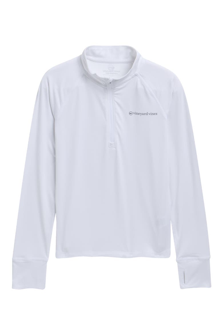 Island Time Raglan Sleeve Quarter Zip Sweatshirt, Main, color, WHITE CAP