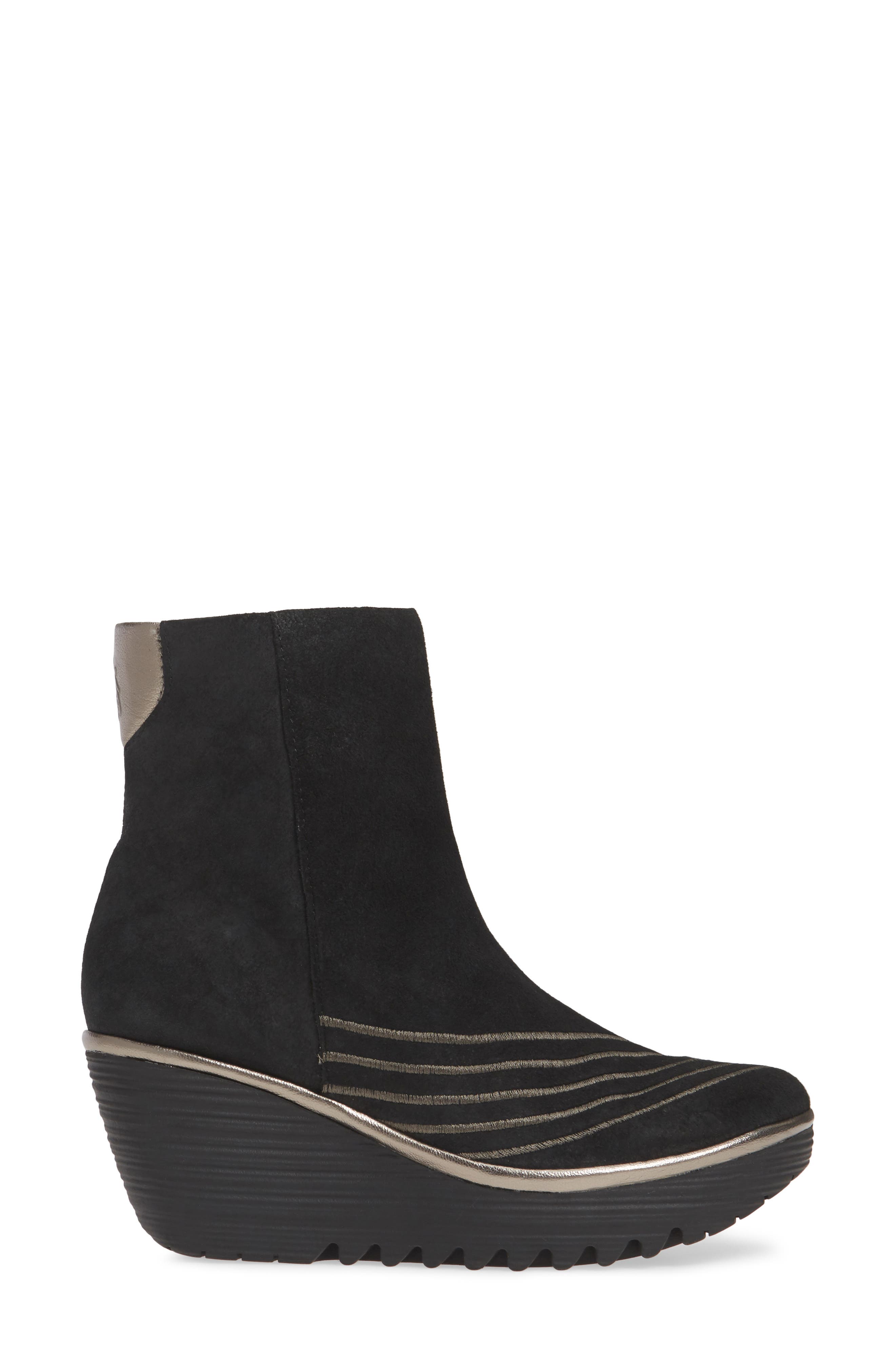 Fly London Yeni Platform Wedge Bootie, Alternate, color, 