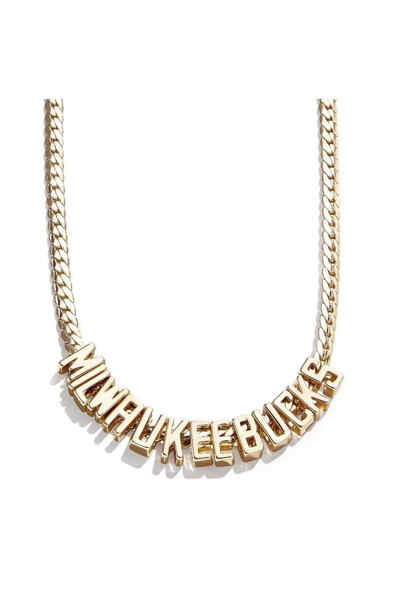 Milwaukee Bucks Team Chain Necklace, Alternate, color, Gold