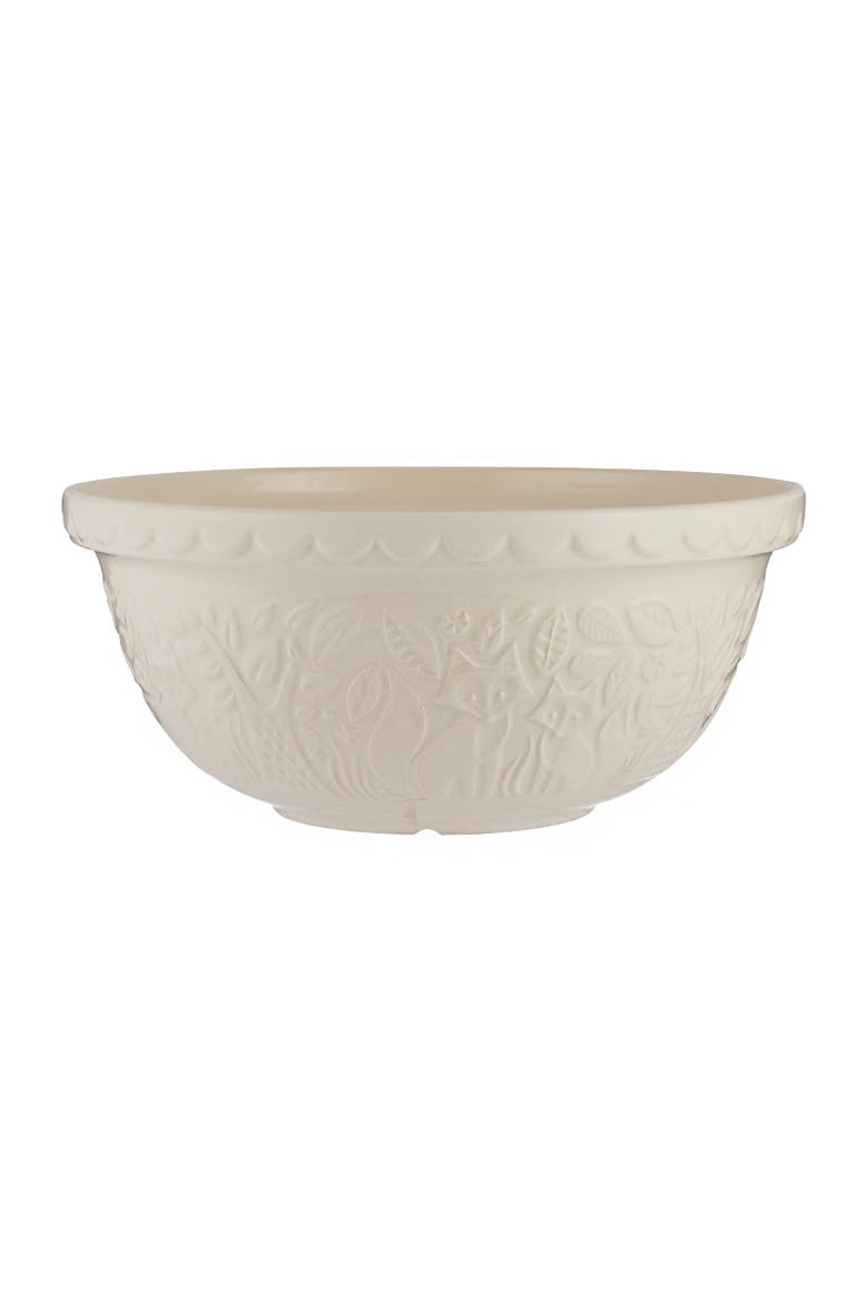 In The Forest Fox Size 12 Mixing Bowl, Cream, 4.25 Quart, Main, color, Cream