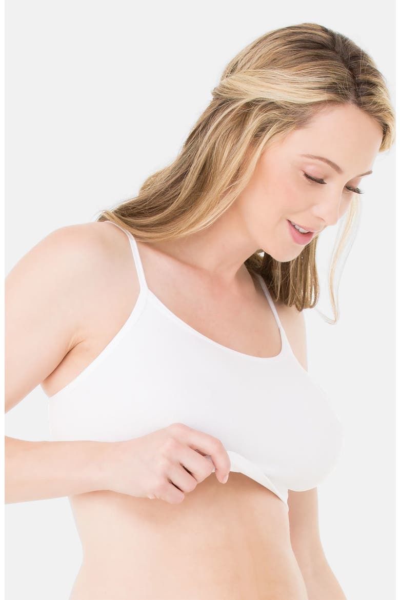 Ingrid & Isabel® Seamless Maternity Sleep Bra, Alternate, color, WHITE