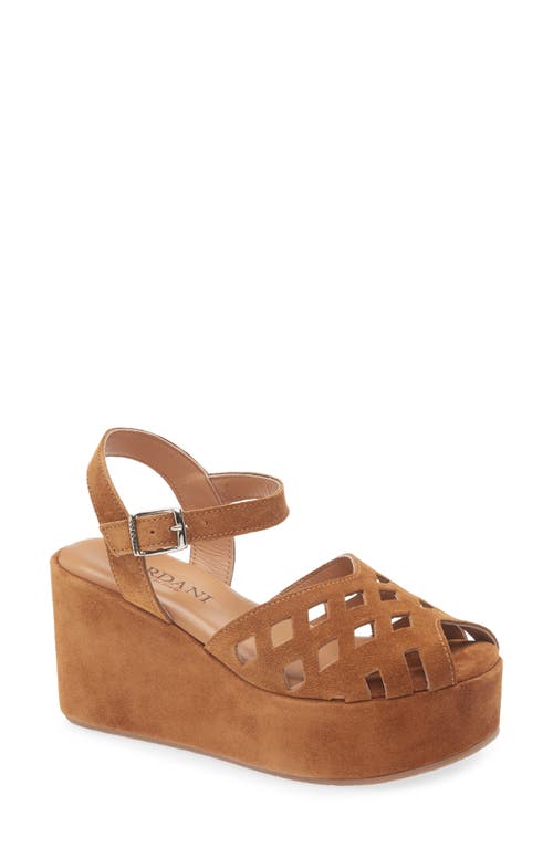 Cordani Jaymie Ankle Strap Peep Toe Platform Wedge Sandal
