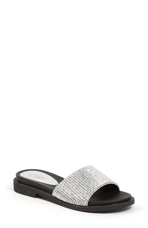 Rhinestone Slide Sandal (Women)