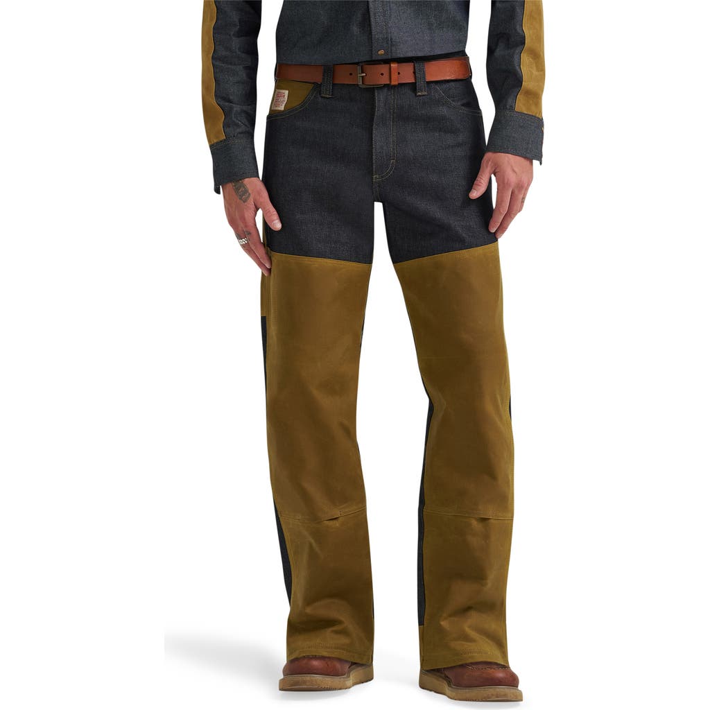 Wrangler X Filson Two Tone Western Jeans In Multi