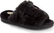 DEARFOAMS Bianca Pile Slide Slipper with Bow